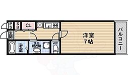 エリーフラッツ嵐山 1Kの間取図画像
