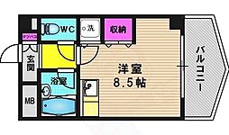 ランブラス桂東 ワンルームの間取図画像