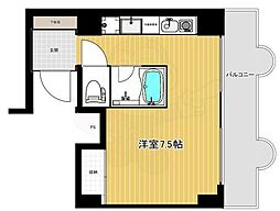 サンシティ烏丸 1Kの間取図画像