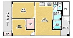 京都市下鳥羽市営住宅 2LDKの間取図画像