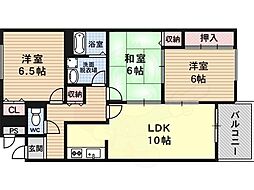 ローファスパート2 3LDKの間取図画像