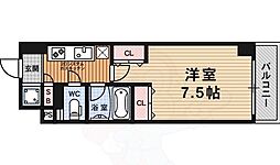 クリスタルグランツ西大路御池 1Kの間取図画像