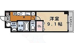 グランステージ京都四条 1Kの間取図画像