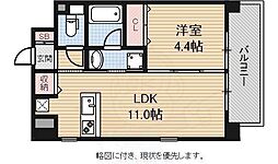 京まちなか湖月 1LDKの間取図画像