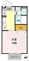 セピアコート ワンルームの間取図画像