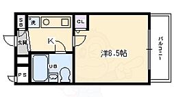 デトム・ワン室町二条 1Kの間取図画像
