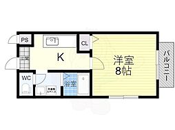 ハッピーレジデンス 1Kの間取図画像