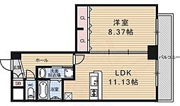メディナ西大路駅前 1LDKの間取図画像