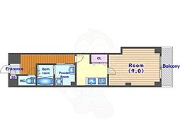 ソフィア円町 1Kの間取図画像