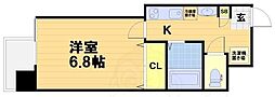 エグゼレジデンス羅城門 1Kの間取図画像