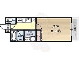 ベラジオ京都西院ウエストシティ 1Kの間取図画像