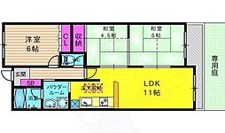 グランドムール伏見北 3LDKの間取図画像
