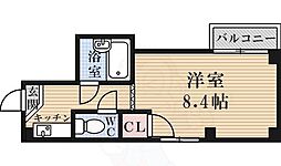 メゾンドリーブル2 1Kの間取図画像
