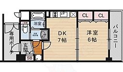 エステムプラザ京都御所ノ内レギア 1DKの間取図画像
