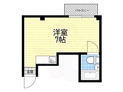 コーポ東代 ワンルームの間取図画像