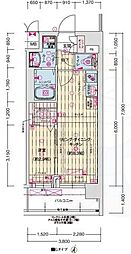 京都市南区東九条南石田町マンション 1LDKの間取図画像