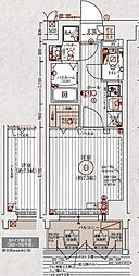 エステムコート京都東寺朱雀邸 1Kの間取図画像