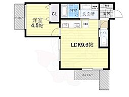 プライベートレジデンス西院2 1LDKの間取図画像