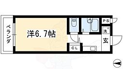 ゴールドクレスト 1Kの間取図画像
