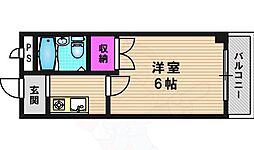 サンクレール 1Kの間取図画像