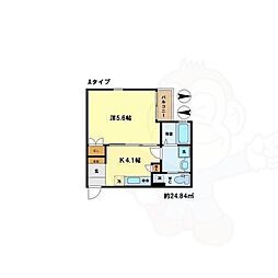 ウインドベル蘆刈山 1Kの間取図画像