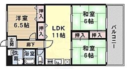カストルム滝川 3LDKの間取図画像