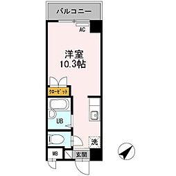 エクレール ワンルームの間取図画像
