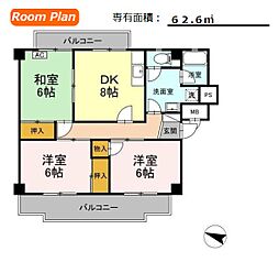 ニューグリーンF 3DKの間取図画像
