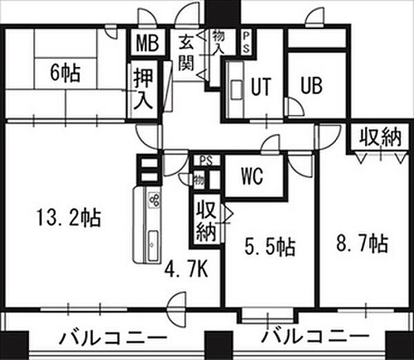 ＰＲＩＭＥ　ＵＲＢＡＮ円山北四条 00502｜北海道札幌市中央区北四条西20丁目(賃貸マンション3LDK・5階・85.78㎡)の写真 その2