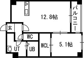 カレラ近代美術館前 00101 ｜ 北海道札幌市中央区大通西18丁目1-47（賃貸マンション1LDK・1階・43.06㎡） その2