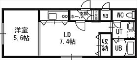 パームヒル南郷II 00105 ｜ 北海道札幌市白石区南郷通20丁目南3-40（賃貸マンション1LDK・1階・32.68㎡） その2