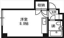 メゾンサッポロN26W5 ワンルームの間取図画像