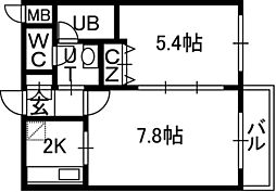 ミュプレ円山公園 1LDKの間取図画像