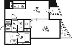 レジェンドコート琴似 1LDKの間取図画像
