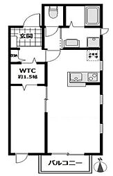 エールアンジュ 2階1LDKの間取り