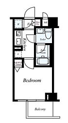 AXAS品川シーサイド 2階1Kの間取り
