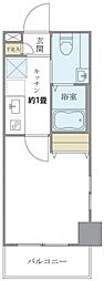 J-Cloud横浜鶴見 7階1Kの間取り