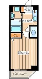 パティーナ川崎 1Kの間取図画像