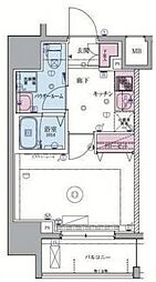 リヴシティ横濱生麦 1Kの間取図画像