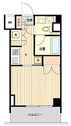 萩中イースト 1Kの間取図画像