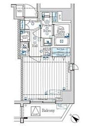 MAXIV横浜鶴見 1Kの間取図画像