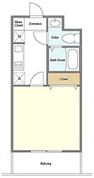 AYUTAKA2 1Kの間取図画像