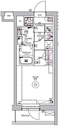 SYNEX YOKOHAMA-SHIMMACHI 1Kの間取図画像