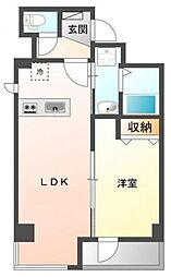 KMW小杉 1LDKの間取図画像
