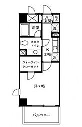 フィーノ武蔵小杉 1Kの間取図画像