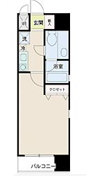 コニファー新子安 1Kの間取図画像