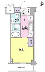 マークフォレスト 1Kの間取図画像