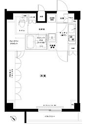 ルーブル旗の台弐番館 1Kの間取図画像