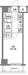 TLRRESIDENCEOTORII 1Kの間取図画像