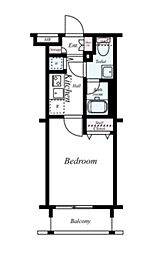 レアマークス東白楽 1Kの間取図画像